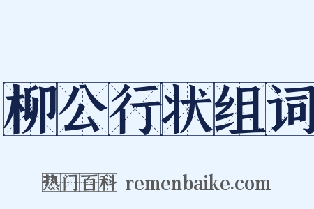 柳公行状组词是什么意思的图片